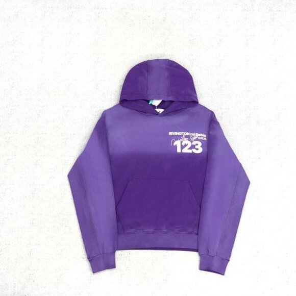 RIVINGTON ROI REBIS Purple Retro Hoodie - Picture 1 of 6